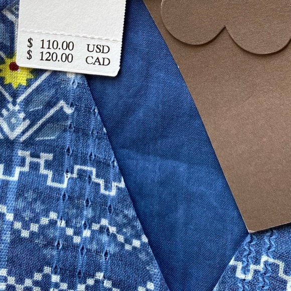 Anthropologie  Embroidered Smocked BLOUSE NEW with tag - Picture 7 of 7